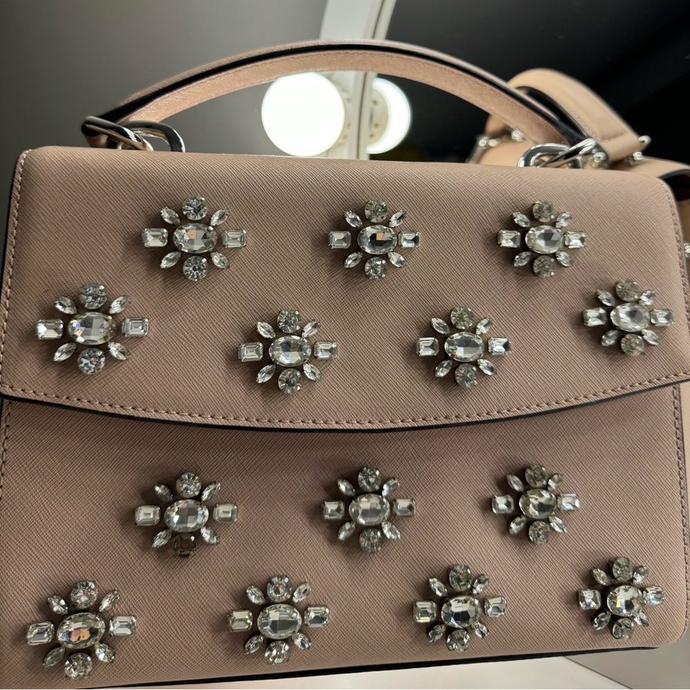 Michael Kors Ava Jewel Satchel Saffiano Leather Bag - Like New